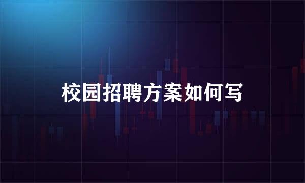 校园招聘方案如何写