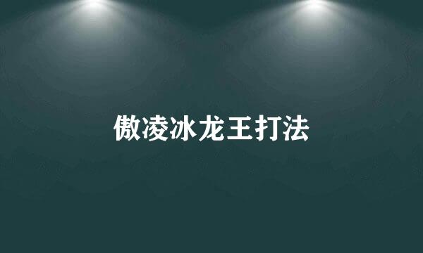 傲凌冰龙王打法