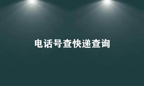 电话号查快递查询