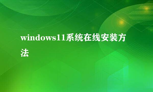 windows11系统在线安装方法