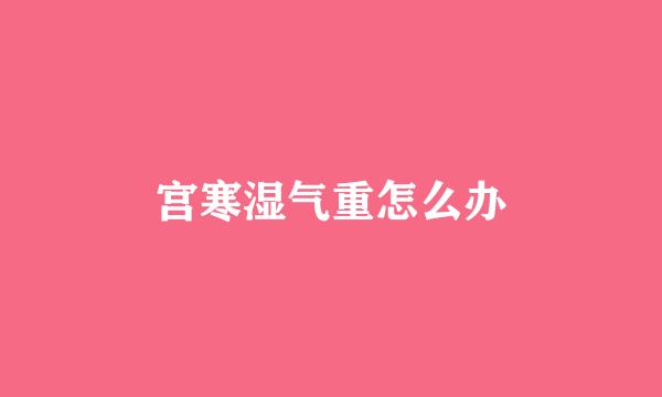 宫寒湿气重怎么办