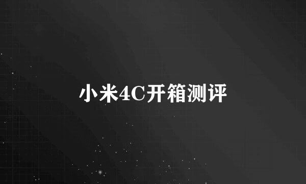 小米4C开箱测评