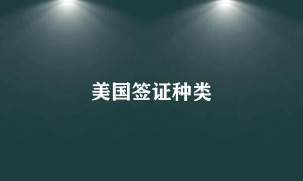 美国签证种类