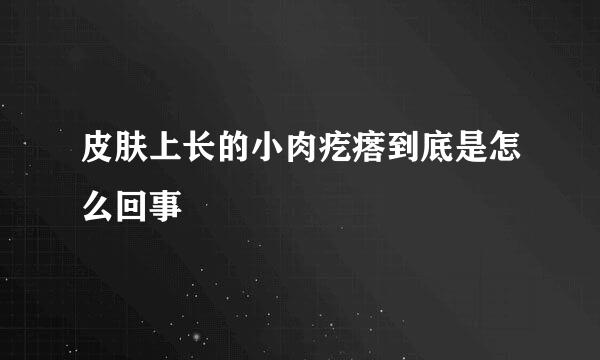 皮肤上长的小肉疙瘩到底是怎么回事