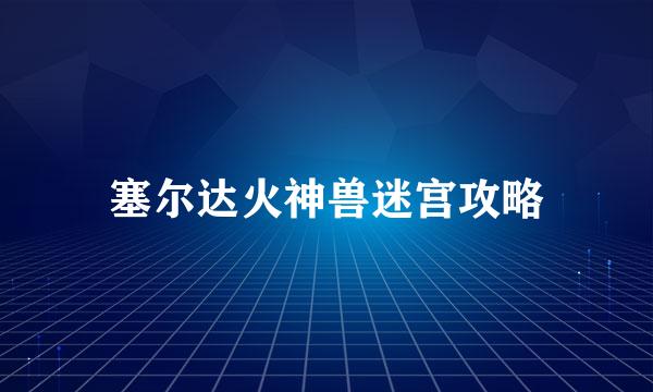 塞尔达火神兽迷宫攻略