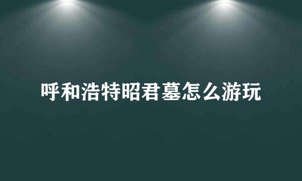 呼和浩特昭君墓怎么游玩