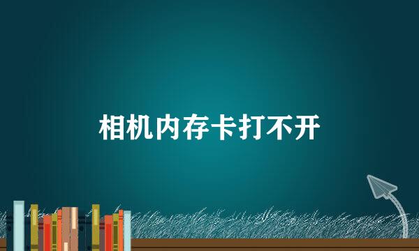 相机内存卡打不开