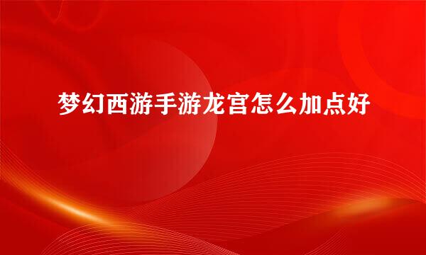 梦幻西游手游龙宫怎么加点好