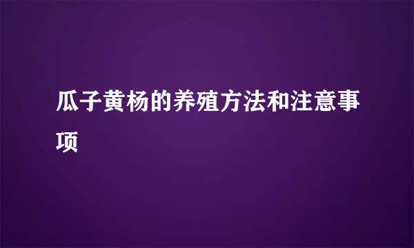 瓜子黄杨的养殖方法和注意事项