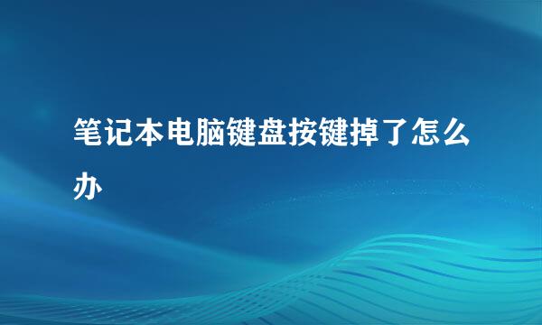 笔记本电脑键盘按键掉了怎么办