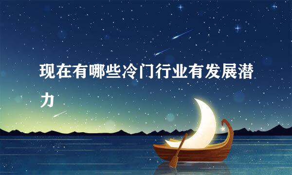 现在有哪些冷门行业有发展潜力