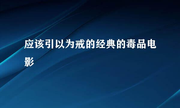 应该引以为戒的经典的毒品电影