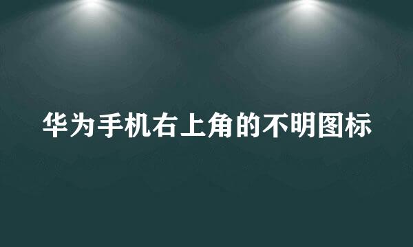 华为手机右上角的不明图标