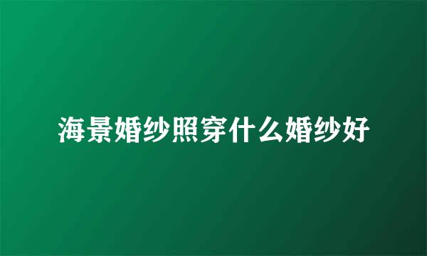 海景婚纱照穿什么婚纱好