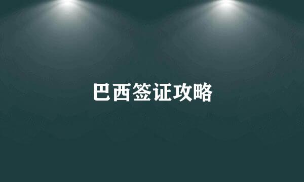 巴西签证攻略