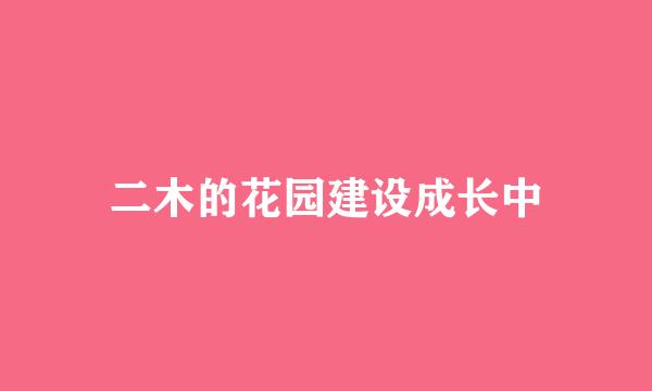 二木的花园建设成长中