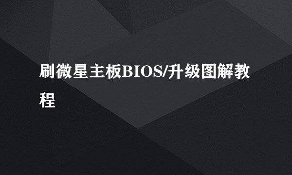 刷微星主板BIOS/升级图解教程