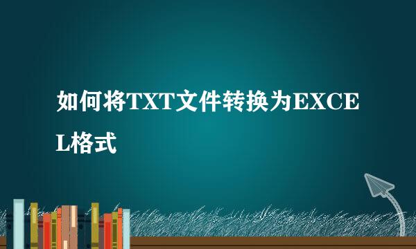 如何将TXT文件转换为EXCEL格式