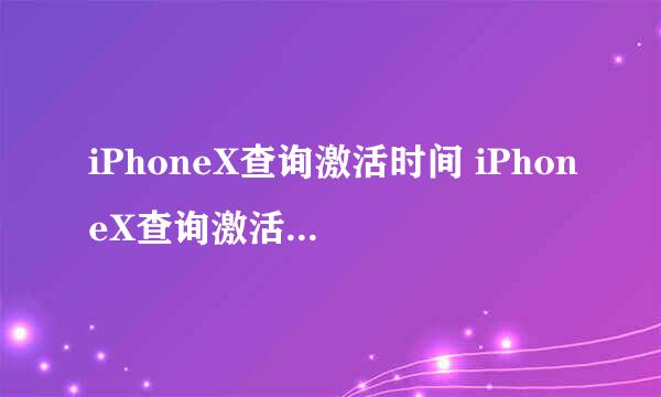 iPhoneX查询激活时间 iPhoneX查询激活时间方法