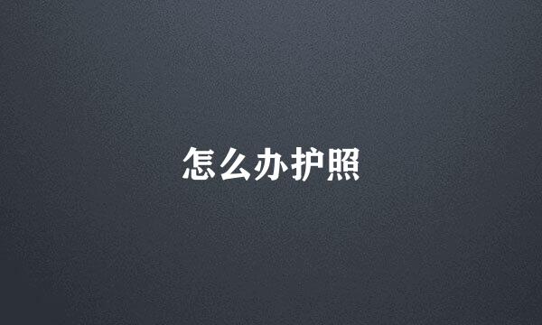 怎么办护照