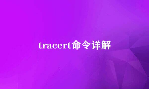 tracert命令详解