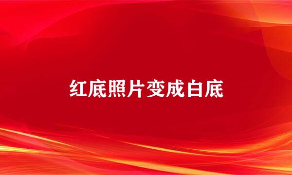 红底照片变成白底