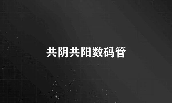 共阴共阳数码管