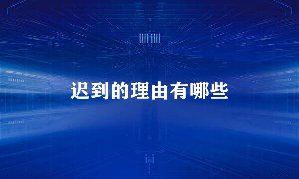 迟到的理由有哪些