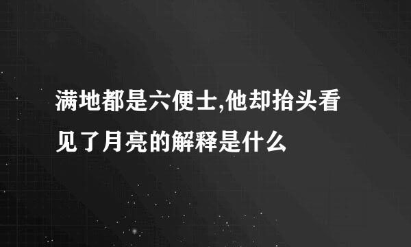 满地都是六便士,他却抬头看见了月亮的解释是什么