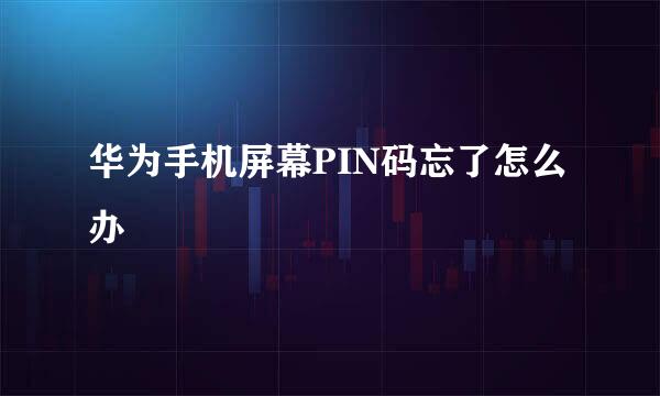 华为手机屏幕PIN码忘了怎么办