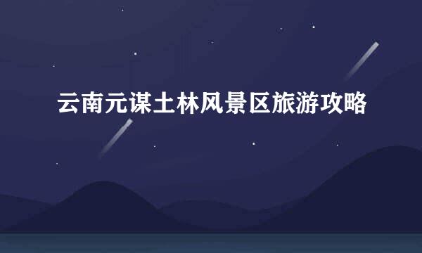 云南元谋土林风景区旅游攻略