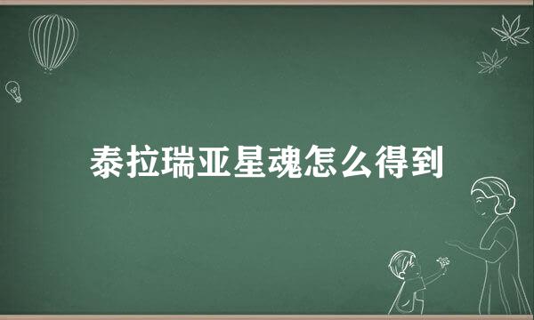 泰拉瑞亚星魂怎么得到