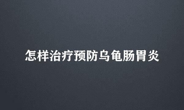 怎样治疗预防乌龟肠胃炎