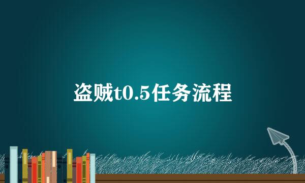 盗贼t0.5任务流程