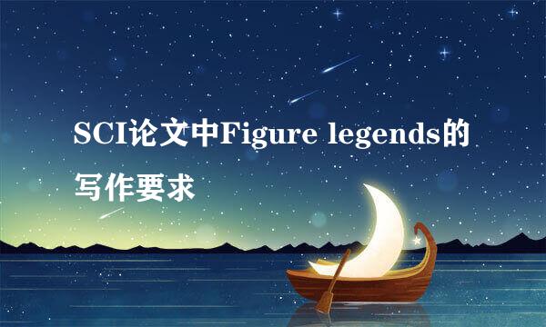 SCI论文中Figure legends的写作要求