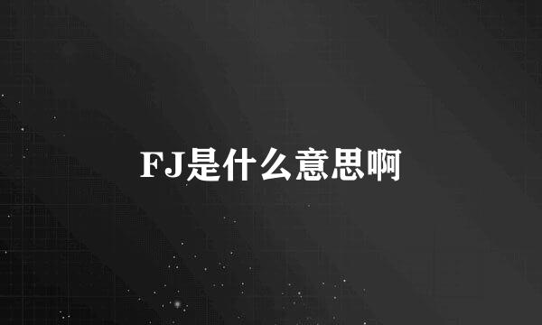 FJ是什么意思啊