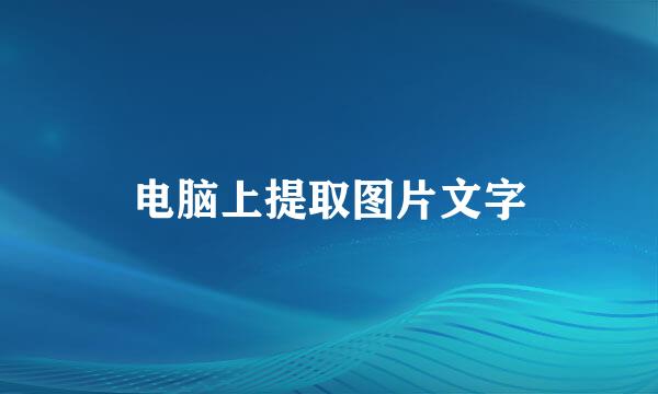 电脑上提取图片文字
