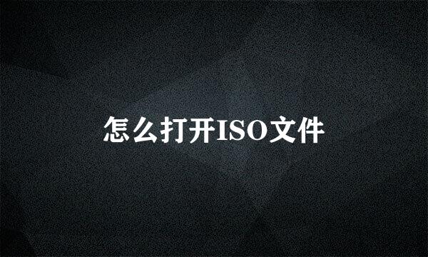 怎么打开ISO文件