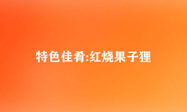 特色佳肴:红烧果子狸