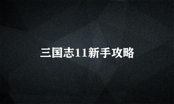 三国志11新手攻略