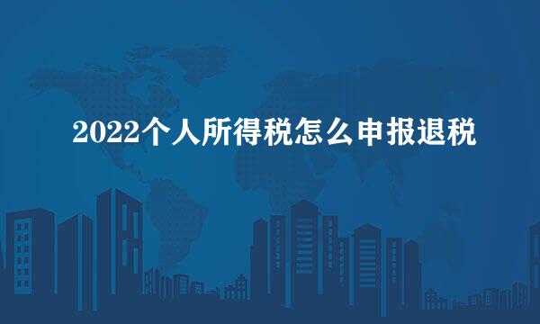 2022个人所得税怎么申报退税