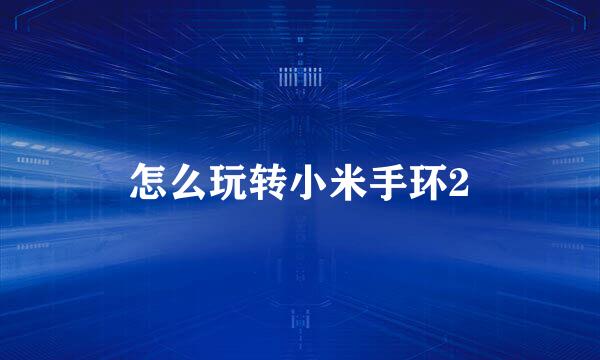 怎么玩转小米手环2