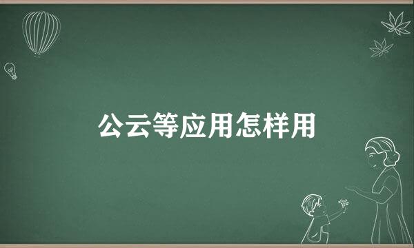 公云等应用怎样用