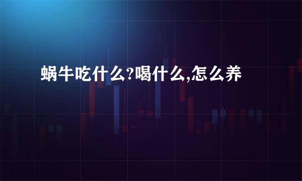 蜗牛吃什么?喝什么,怎么养
