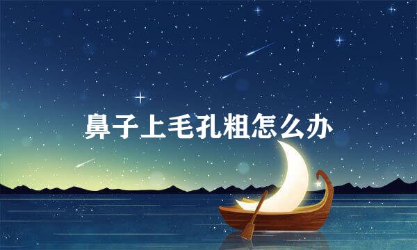 鼻子上毛孔粗怎么办