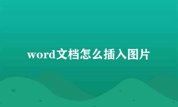 word文档怎么插入图片