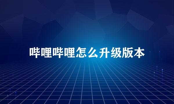 哔哩哔哩怎么升级版本