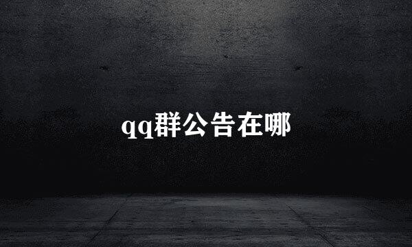 qq群公告在哪