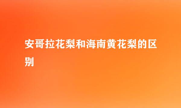 安哥拉花梨和海南黄花梨的区别