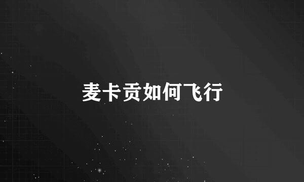 麦卡贡如何飞行